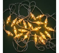 Гирлянда электрическая Сноубум с насадками Алмазные подвески 4м, 20LED, шампань, пост свеч., ПВХ проз, 220В 381-330