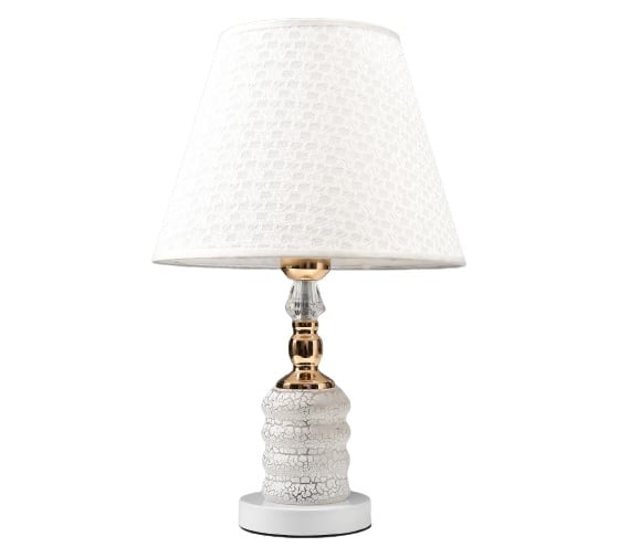 Настольная лампа RISALUX 16138/1 E27 40Вт+LED подсветка, бело-золотой 28х28х45 см 5147892 1