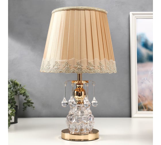 Настольная лампа RISALUX 16139/1 E27 40Вт+LED подсветка, золото 25х25х43 см 5147893