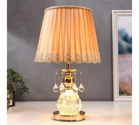 Настольная лампа RISALUX 16139/1 E27 40Вт+LED подсветка, золото 25х25х43 см 5147893