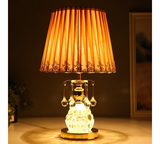 Настольная лампа RISALUX 16139/1 E27 40Вт+LED подсветка, золото 25х25х43 см 5147893