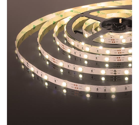 Светодиодная лента Elektrostandard 5050 12V 30Led 7.2W IP20 3300K теплый белый a050581