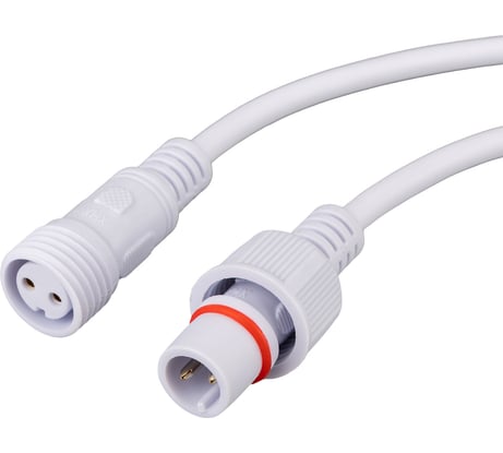 Соединительный кабель 2pin IP67 2х1,0мм2 белый REXANT 11-9820