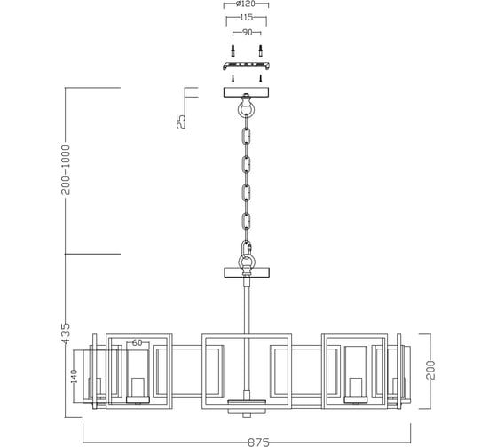 Подвесной светильник Maytoni Bowi H009PL-08G