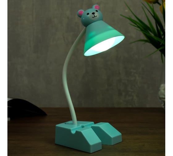 Настольная лампа RISALUX 23761/1 LED 4Вт USB АКБ голубой 18х9,5х30 см 4734786
