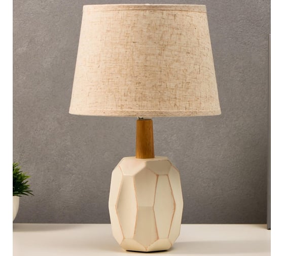 Настольная лампа RISALUX 16180/1 Е14 40Вт белый 22х22х36 см 5167137 1