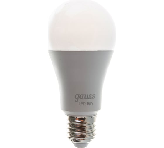 Лампа GAUSS A60 16W 1520lm 6500K E27 LED 1/10/50 102502316