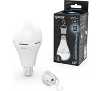 Лампа Gauss A60 8W 490lm 4100K E27 с Li-Ion аккумулятором LED 102402208
