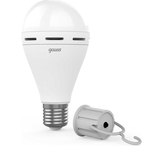 Лампа Gauss A60 8W 490lm 4100K E27 с Li-Ion аккумулятором LED 102402208