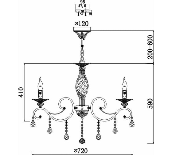 Люстра Maytoni Grace RC247-PL-08-R