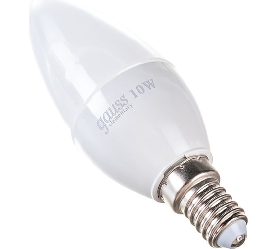 Лампа GAUSS Elementary Свеча 10W 750lm 6500K Е14 LED 1/10/100 33130