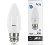 Светодиодная лампа Gauss 12W 950lm 6500K E27 LED Свеча 30232