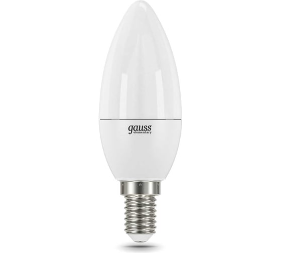 Лампа GAUSS Elementary Свеча 12W 950lm 6500K Е14 LED 1/10/100 33132