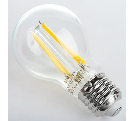 Лампа GAUSS Filament А60 20W 1850lm 4100К Е27 LED 1/10/40 102902220 16856383