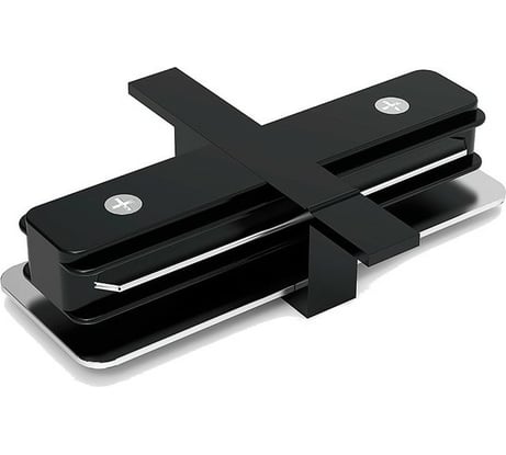 Прямой коннектор для встраиваемых трековых шинопроводов Gauss черный TR131