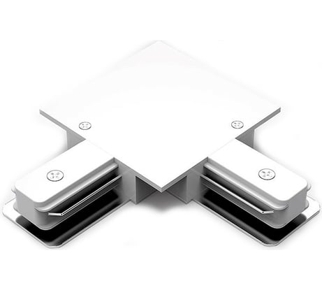 Угловой коннектор для встраиваемых трековых шинопроводов GAUSS белый 1/50 TR134