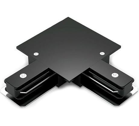 Угловой коннектор для встраиваемых трековых шинопроводов GAUSS черный 1/50 TR133
