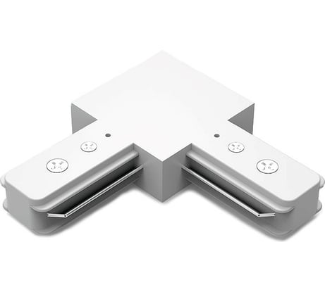 Угловой коннектор для трековых шинопроводов GAUSS белый 1/50 TR108