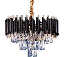 Хрустальная подвесная люстра Inlux Золото+Чёрный Lamar IN30253