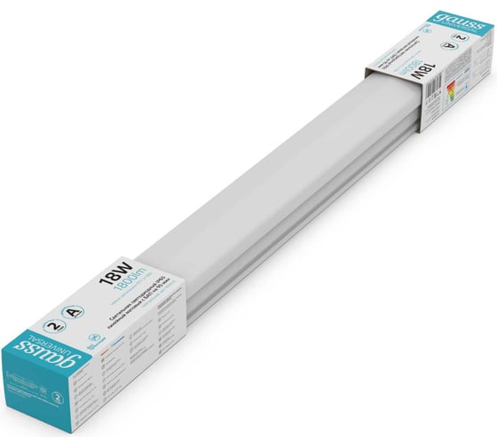 Светильник Gauss LED матовый с БАП UNIVERSAL 18Вт 1800lm 4000К IP65 605х60х56, 843424218A