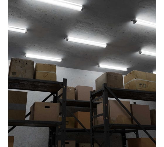 Светильник Gauss LED матовый с БАП UNIVERSAL 18Вт 1800lm 4000К IP65 605х60х56, 843424218A