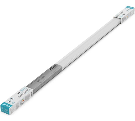 Светильник Gauss  LED линейный матовый с БАП ULTRACOMPACT 18Вт 1800lm 4000К IP65 1035х39х31.5, 143424218A