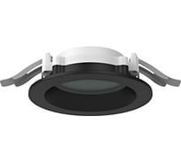 Светодиодный светильник VARTON DL-01 Pro 100 мм 8 Вт 4000 К CRI90 120x49 мм IP65/40 RAL9005 черный муар с защитным силикатным стеклом аварийный автономный постоянного действия V1-RF-9R111-10GA6-6500840
