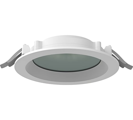 Светодиодный светильник VARTON DL-01 Pro 160 мм 15 Вт 3000 К круглый встраиваемый 176x51 мм IP65/40 RAL9003 белый муар с защитным силикатным стеклом аварийный автономный постоянного действия V1-RF-00183-GLA00-6501530 1