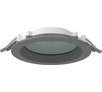 Светодиодный светильник VARTON DL-01 Pro 160 мм 25 Вт 3000 К CRI90 176x51 мм IP65/40 RAL7045 серый муар с защитным силикатным стеклом аварийный автономный постоянного действия V1-RF-7R183-10GOA-6502530