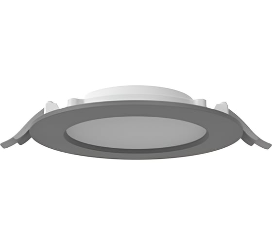 Светодиодный светильник VARTON DL-01 Slim 160 мм 20 Вт 4000 К круглый встраиваемый 176x39 мм IP65/40 RAL7045 серый муар с рассеивателем опал аварийный автономный постоянного действия V1-RF-70083-10A00-6502040 1