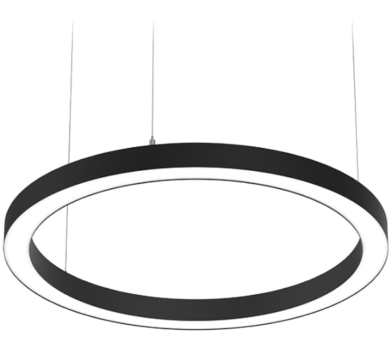Светодиодный светильник VARTON Enso подвесной 65 Вт CRI90 810x40 мм 3000 К с рассеивателем опал RAL9005 черный матовый V1-R0-90526-30000-2006530 1