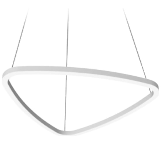 Светодиодный светильник VARTON Enso A 1100x1040x40 мм 78 Вт CRI90 3000 К подвесной RAL9003 белый матовый с рассеивателем опал V1-R0-0A524-30000-2007830 1