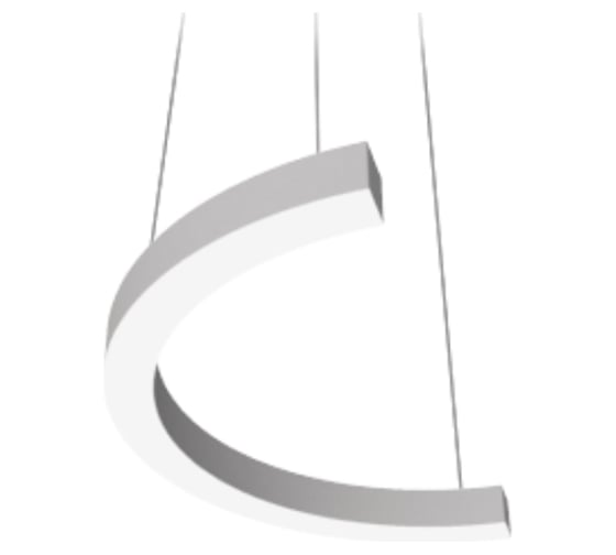 Светодиодный светильник VARTON Enso C 570x285x40 мм 12 Вт CRI90 3000 К подвесной RAL9003 белый матовый с рассеивателем опал V1-R0-0C523-30000-2001230 1