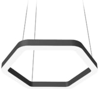 Светодиодный светильник VARTON Enso G 580x520x40 мм 24 Вт CRI90 3000 К подвесной RAL9005 черный матовый с рассеивателем опал V1-R0-9G523-30000-2002430