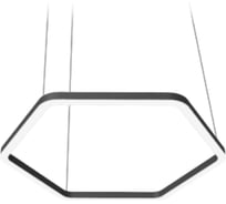 Светодиодный светильник VARTON Enso G 1100x980x40 мм 49 Вт CRI90 4000 К подвесной RAL9005 черный матовый с рассеивателем опал V1-R0-9G524-30000-2004940