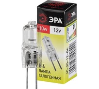 Лампочка галогенная ЭРА Набор 10 штук G4JC10W12V (EC) G4 10Вт капсула теплый белый свет Б0056166