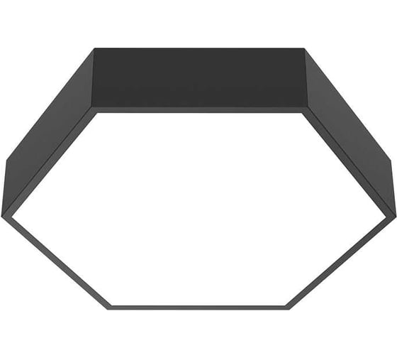 Светодиодный светильник VARTON Gexus 750x866 Up шестиугольный подвесной 36 Вт CRI90 4000 K с опаловым рассеивателем RAL9005 черный муар V1-R0-90657-30000-4003640 1