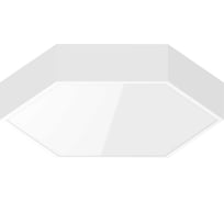 Светодиодный светильник VARTON Gexus 750x866 Down шестиугольный подвесной 90 Вт CRI90 4000 K с опаловым рассеивателем RAL9003 белый муар V1-R0-00654-30000-4009040