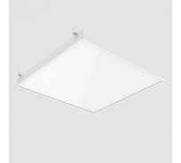 Светодиодный светильник VARTON GR070 2.0 50 Вт 3000 К 588x588x50 мм с планками для подвеса, равномерной засветкой и рассеивателем опал аварийный автономный постоянного действия (БАП 320x123x28 мм) V1-R3-00010-31HGA-4005030