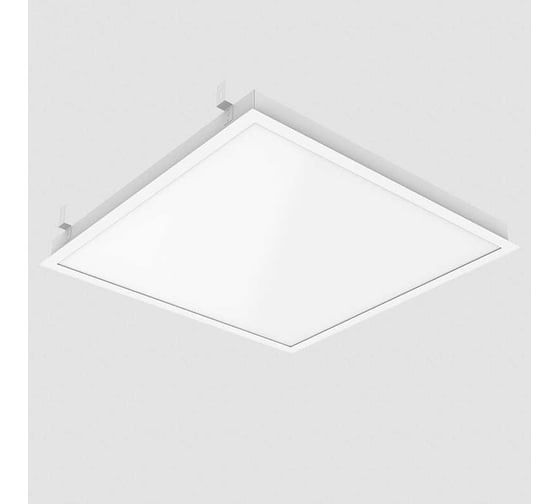 Светодиодный светильник VARTON GR070/F 2.0 45 Вт 3000 K с рассеивателем призма 619x619x50 мм с планками для подвеса IP40 c РАМКОЙ монтажный размер 588x588 мм аварийный автономный постоянного действия V1-R3-00010-30PRA-4004530 1