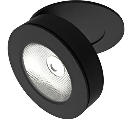 Светодиодный светильник VARTON DL-Axel Lens круглый встраиваемый 100x67 мм 12 Вт 3000 K 36 градусов черный V1-R0-90314-10L36-2101230
