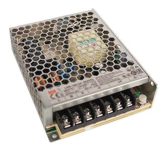 Драйвер VARTON 100Вт 24V для светодиодной ленты Meanwell IP20 129x97x30 мм LRS-100-24