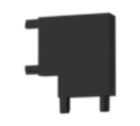 Коннектор VARTON угловой горизонтальный для накладного и встраиваемого монтажа для магнитной системы Galakti 36x36x6 мм черный V4-R7-09.RG23.TRK-0008