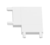Коннектор VARTON угловой горизонтальный для накладного и встраиваемого монтажа для магнитной системы Galakti 36x36x6 мм белый V4-R7-00.RG23.TRK-0008