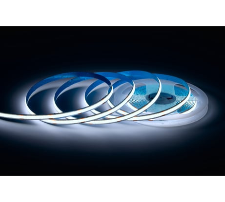 Светодиодная лента Apeyron 24В, 10Вт/м, COB, 312д/м, IP20, 900лм/м, подложка 8мм, 5м, 6500К 00-395