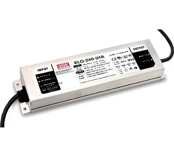 Драйвер VARTON 240Вт 24V для светодиодной ленты Meanwell IP65 244x71x37.5 мм ELG-240-24A 1