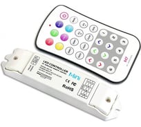 RGB контроллер для светодиодной ленты VARTON 12-24 V IP20 135x30x20 мм c пультом, радиус 45 м (LTECH) M7+M3-3A