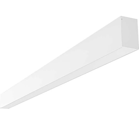 Светодиодный светильник VARTON Х-line одиночный подвесной 23 Вт 4000 К 755x63x100 мм IP40 RAL9003 белый муар аварийный автономный постоянного действия с рассеивателем опал и торцевыми крышками (2 шт.) V1-R0-10822-02OPA-4002340 1