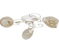 Светильник потолочный ЭЛЕТЕХ "Сюита" 131 белый муар золото (Плафон 8264) НПБ 01-3x60-166 Е14 _ИМ_ 1005405440