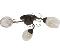 Светильник потолочный ЭЛЕТЕХ "Сюита" 131 коричневый муар золото (Плафон 8264) НПБ 01-3x60-166 Е14 _ИМ_ 1005405441